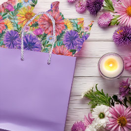 Boho Aster Flowers Floral Seidenpapier