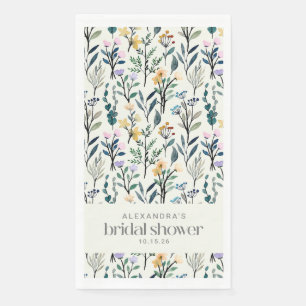 Boho-Ästhetik-Aquarell-Wildblumen-Dusche Serviette