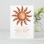 Boho-Ästhetik-Regenbogen-Party Einladung (Stehend Vorderseite)