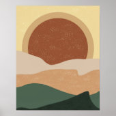 Boho Ästhetik Sunset Moderne Kunst Poster (Vorne)