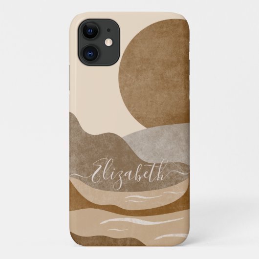Boho Ästhetische Bergwelt Moderne Kunst Case-Mate iPhone Hülle (Rückseite)