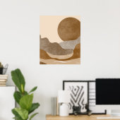 Boho Ästhetische Bergwelt Moderne Kunst Poster (Heimbüro)