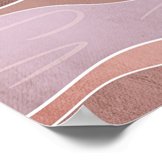 Boho Ästhetische Bergwelt Moderne Kunst Poster (Ecke)