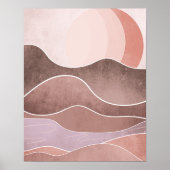 Boho Ästhetische Bergwelt Moderne Kunst Poster (Vorne)