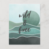 Boho ästhetische Collage Post Card 030 Postkarte (Vorderseite)