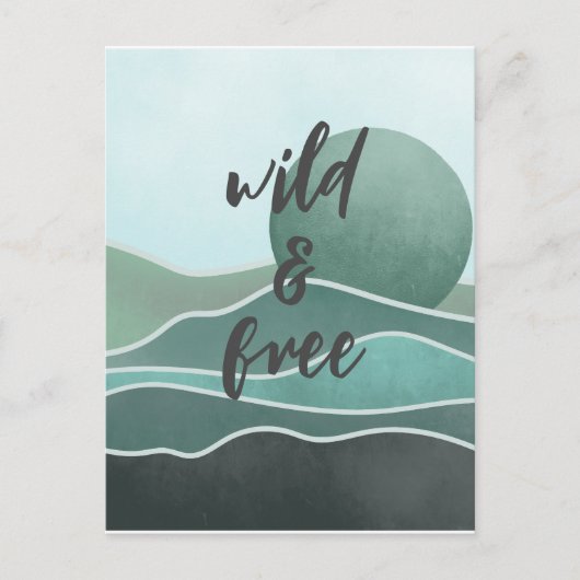 Boho ästhetische Collage Post Card 030 Postkarte (Vorderseite)