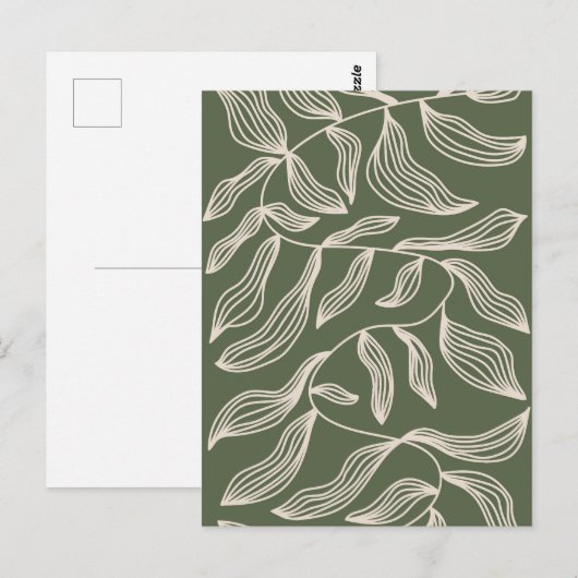 Boho ästhetische Collage Post Card 032 Postkarte (Vorne/Hinten)