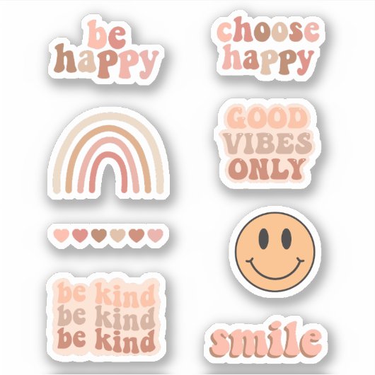 Boho Ästhetische Positive Motivierend Pack Aufkleber (Vorderseite)
