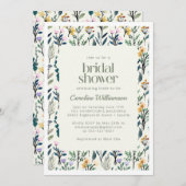 Boho Ästhetische Wildblume Brautparty Einladung (Vorne/Hinten)