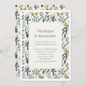 Boho Ästhetische Wildblume Einladung (Vorne/Hinten)