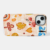 Boho ästhetischen Stickers Collage Phone Case iPhone 15 Hülle (Rückseite (Horizontal))