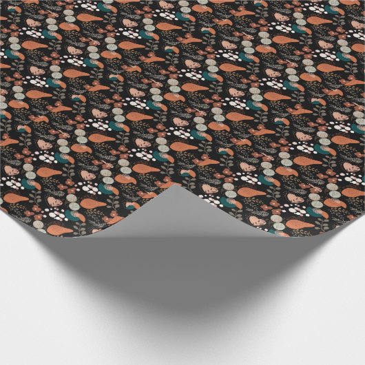 BOHO Ästhetisches Muster A10 Black BG Geschenkpapier (Ecke)