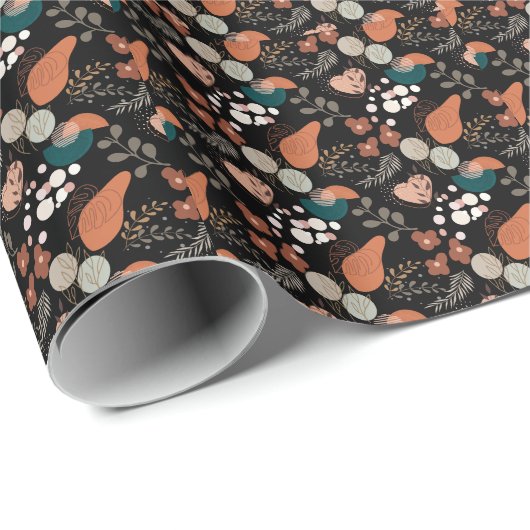 BOHO Ästhetisches Muster A10 Black BG Geschenkpapier (Rolleneckpunkt)