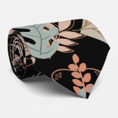 BOHO Ästhetisches Muster A11 Black BG Krawatte (Gerollt)