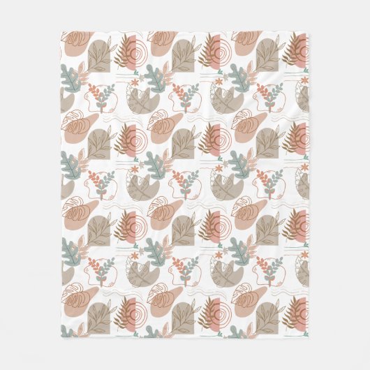 BOHO Ästhetisches Muster A11 Fleecedecke (Vorderseite)