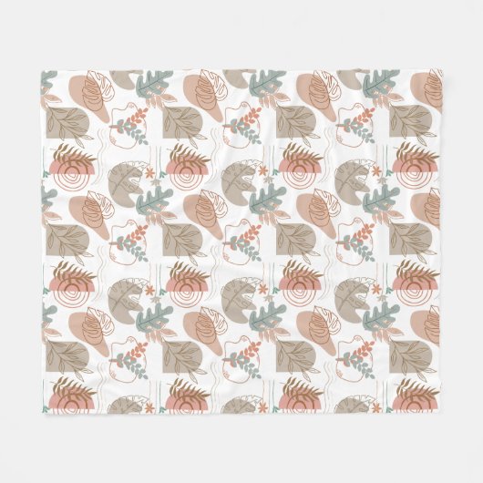 BOHO Ästhetisches Muster A11 Fleecedecke (Vorderseite (Horizontal))