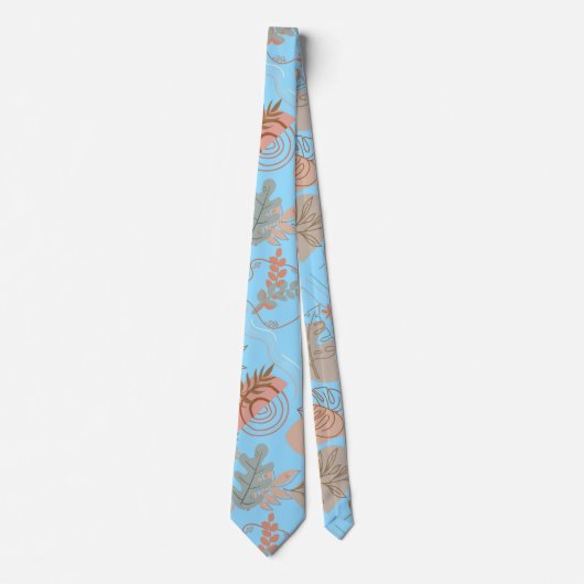 BOHO Ästhetisches Muster A11 L Blue BG Krawatte (Vorderseite)