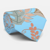 BOHO Ästhetisches Muster A11 L Blue BG Krawatte (Gerollt)