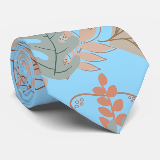 BOHO Ästhetisches Muster A11 L Blue BG Krawatte (Gerollt)