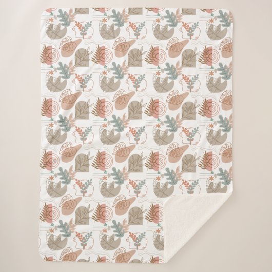 BOHO Ästhetisches Muster A11 Sherpadecke (Vorderseite)