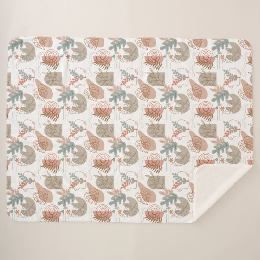 BOHO Ästhetisches Muster A11 Sherpadecke (Vorderseite (Horizontal))