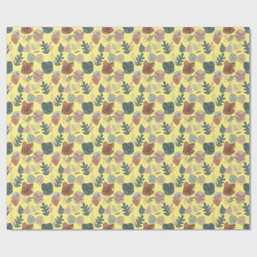 BOHO Ästhetisches Muster A12 L Gelbe BG Geschenkpapier (Flach)