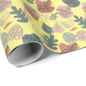 BOHO Ästhetisches Muster A12 L Gelbe BG Geschenkpapier (Rolleneckpunkt)