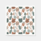 BOHO Ästhetisches Muster A12x4.weiß Serviette (Vorderseite)