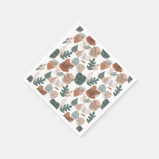 BOHO Ästhetisches Muster A12x4.weiß Serviette (Ecke)