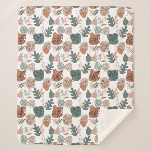BOHO Ästhetisches Muster A12x4.weiß Sherpadecke (Vorderseite)
