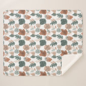 BOHO Ästhetisches Muster A12x4.weiß Sherpadecke (Vorderseite (Horizontal))