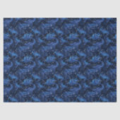 Boho-Astrologie-Tierkreiszeichen-Muster auf Blau Seidenpapier (Vorderseite)