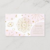 Boho Astrology Gold Celestial Pattern Visitenkarte (Rückseite)