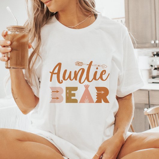 Boho Auntie Bear T-Shirt