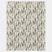 Boho Authentic Stamm Native Ethnic Feathers Pfeil Fleecedecke (Vorderseite)