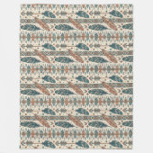 Boho Authentic Stamm Native Ethnic Feathers Pfeil Fleecedecke (Vorderseite)