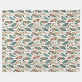 Boho Authentic Stamm Native Ethnic Feathers Pfeil Fleecedecke (Vorderseite (Horizontal))