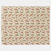 Boho Authentic Stamm Native Ethnic Feathers Pfeil Fleecedecke (Vorderseite (Horizontal))