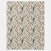 Boho Authentic Tribal Bold Ethnic Federn Pfeile Fleecedecke (Vorderseite)