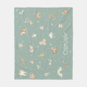Boho Autumn Baby Shower Fleece Blanket (Vorderseite)