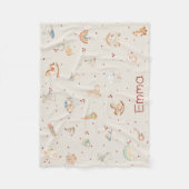 Boho Autumn Baby Shower Fleecedecke (Vorderseite)