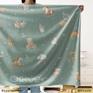 Boho Autumn Baby Shower Fleecedecke