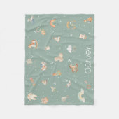 Boho Autumn Baby Shower Fleecedecke (Vorderseite)