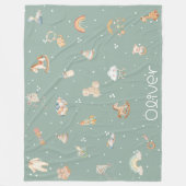 Boho Autumn Baby Shower Fleecedecke (Vorderseite)