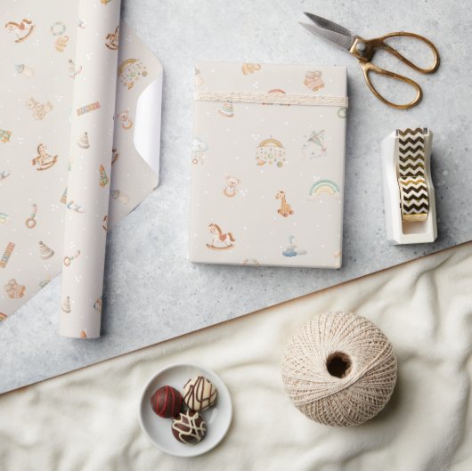Boho Autumn Babydusche Personalisiert Geschenkpapier (Handwerk)