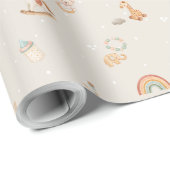 Boho Autumn Babydusche Personalisiert Geschenkpapier (Rolleneckpunkt)