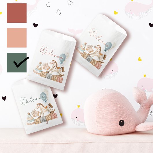 Boho Autumn Babydusche Personalisiert Geschenktütchen