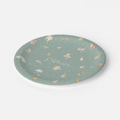 Boho Autumn Babydusche Personalisiert Pappteller (Schrägansicht)