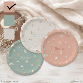 Boho Autumn Babydusche Personalisiert Pappteller