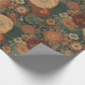 Boho Autumn Blumen Designer Geschenkpapier (Ecke)